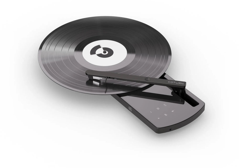 Coturn CT-TWO in Schwarz, Plattenspieler mit Bluetooth aptX HD