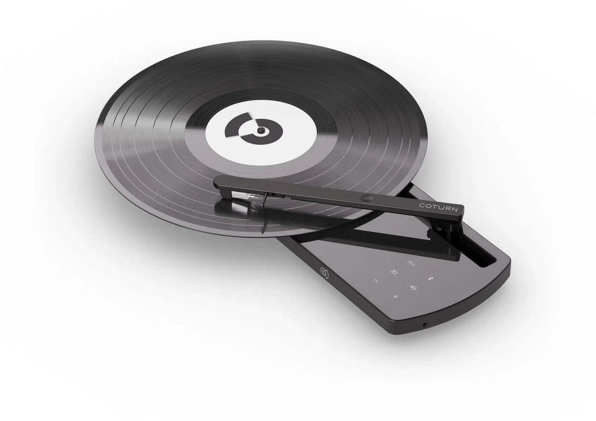 Coturn CT-TWO in Schwarz, Plattenspieler mit Bluetooth aptX HD
