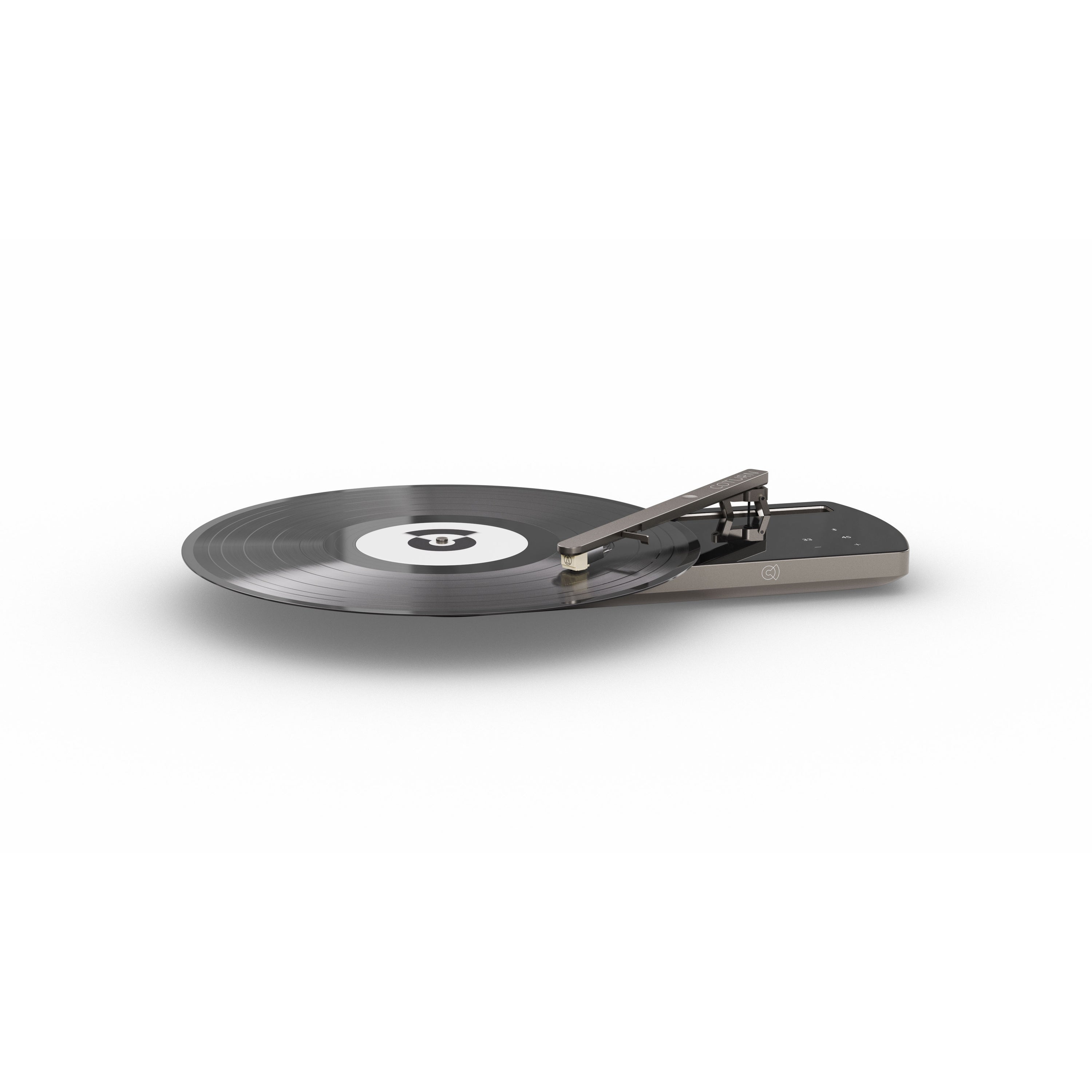 Portabler Schallplattenspieler mit Bluetooth (Portable Turntable) Coturn CT-01 dark grey