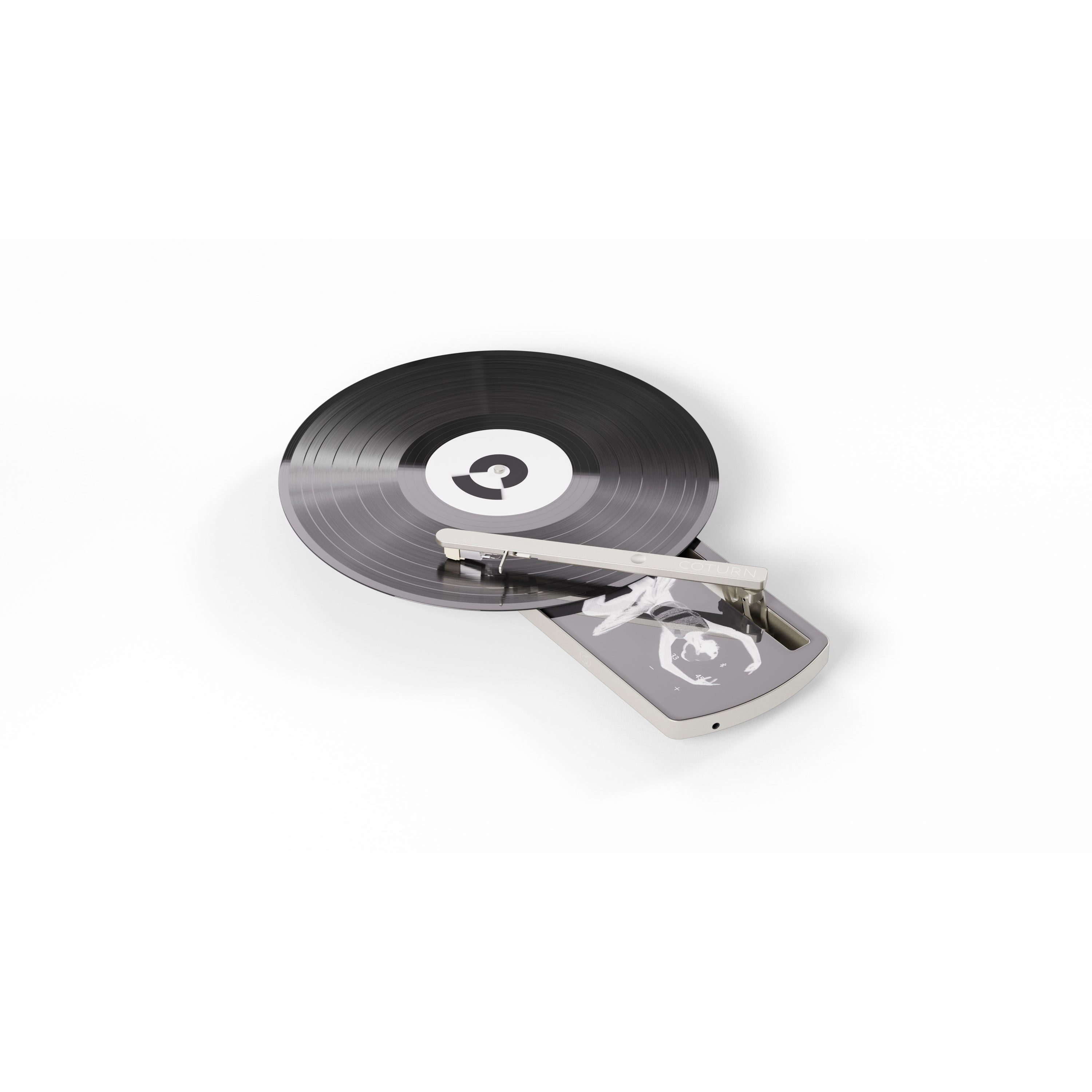 Portable Bluetooth Turntable – Coturn CT-01 Black