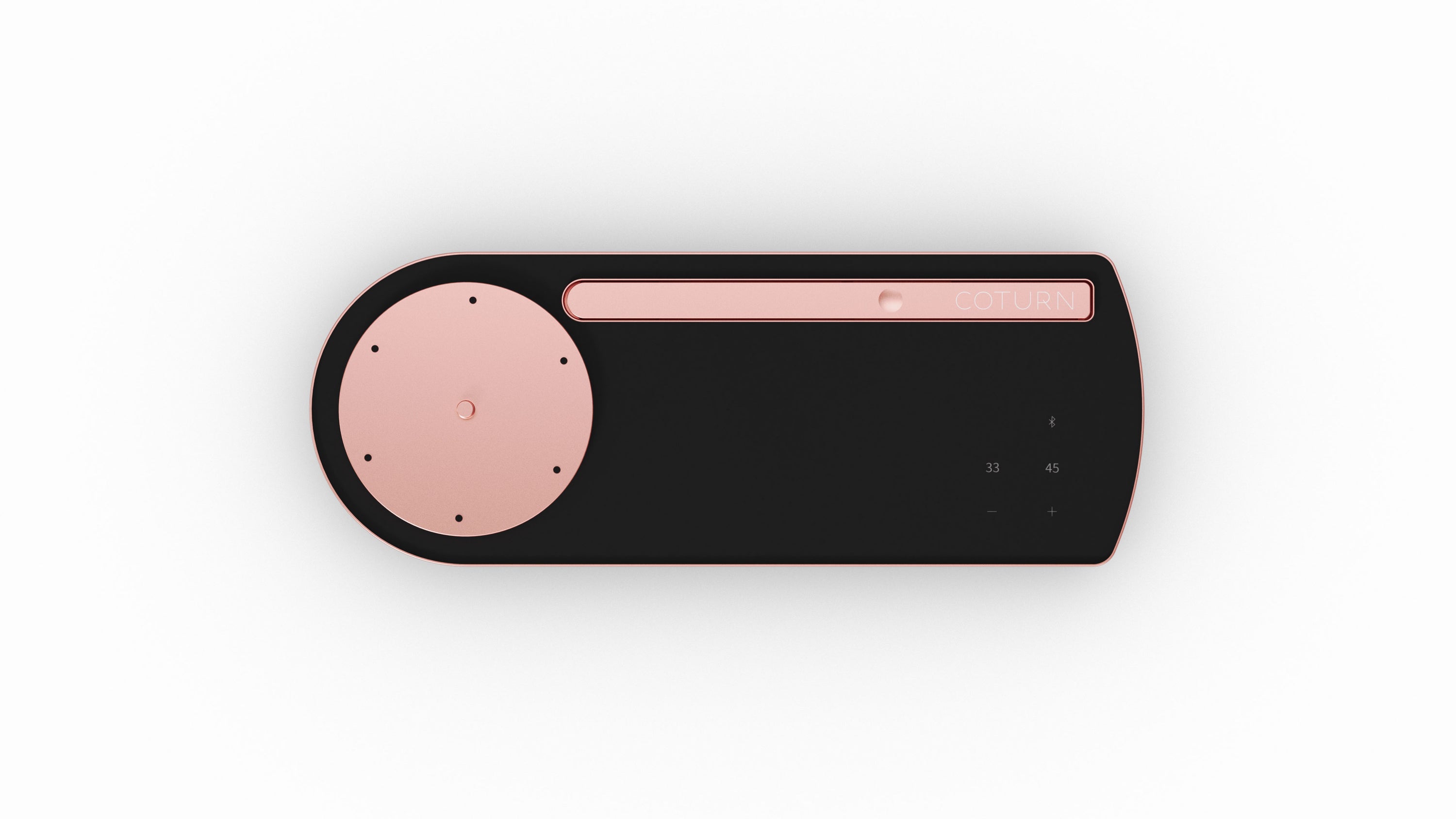 Portabler Plattenspieler mit Bluetooth (Portable Turntable) – Coturn CT-01 pink-black