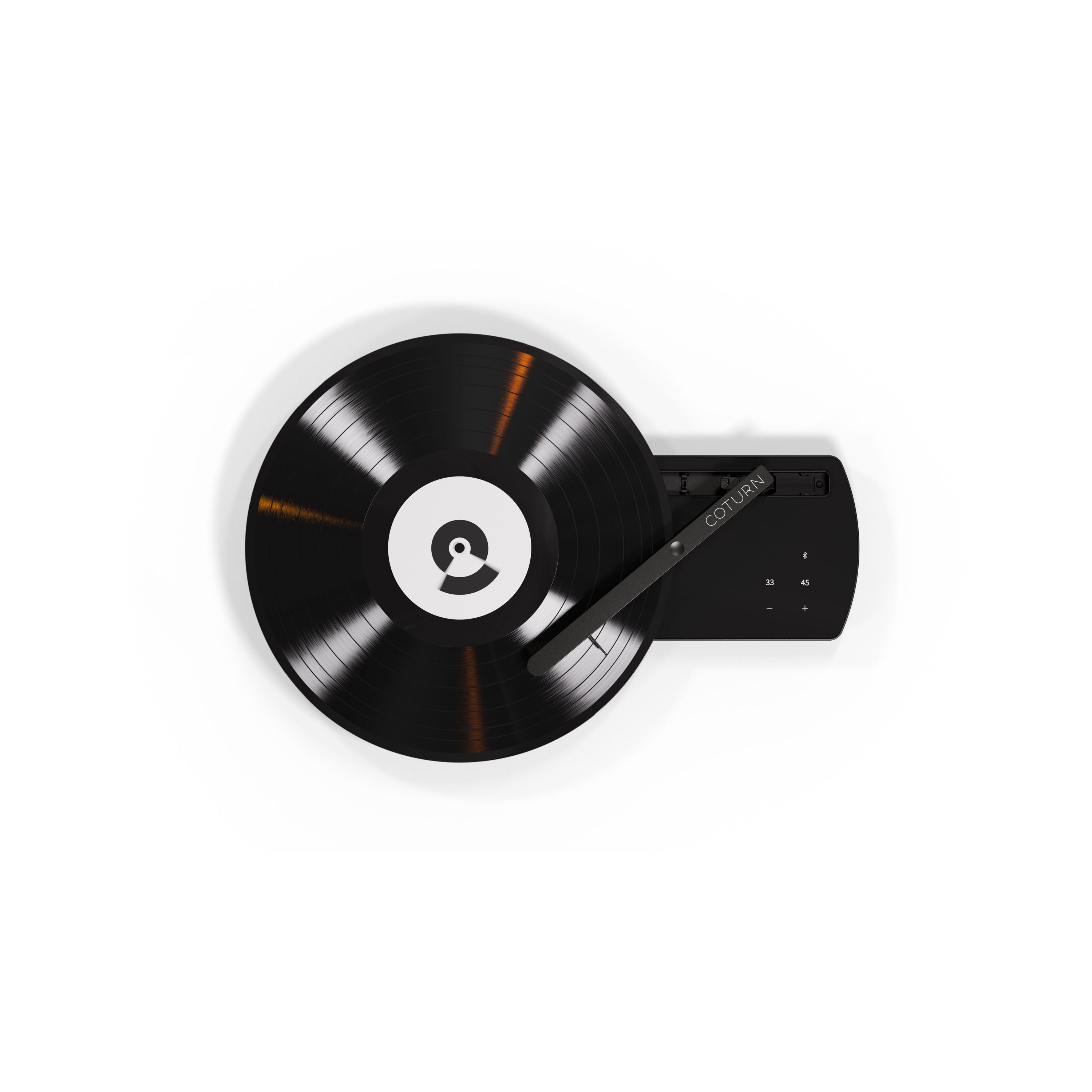 Portable Bluetooth Turntable – Coturn CT-01 Black