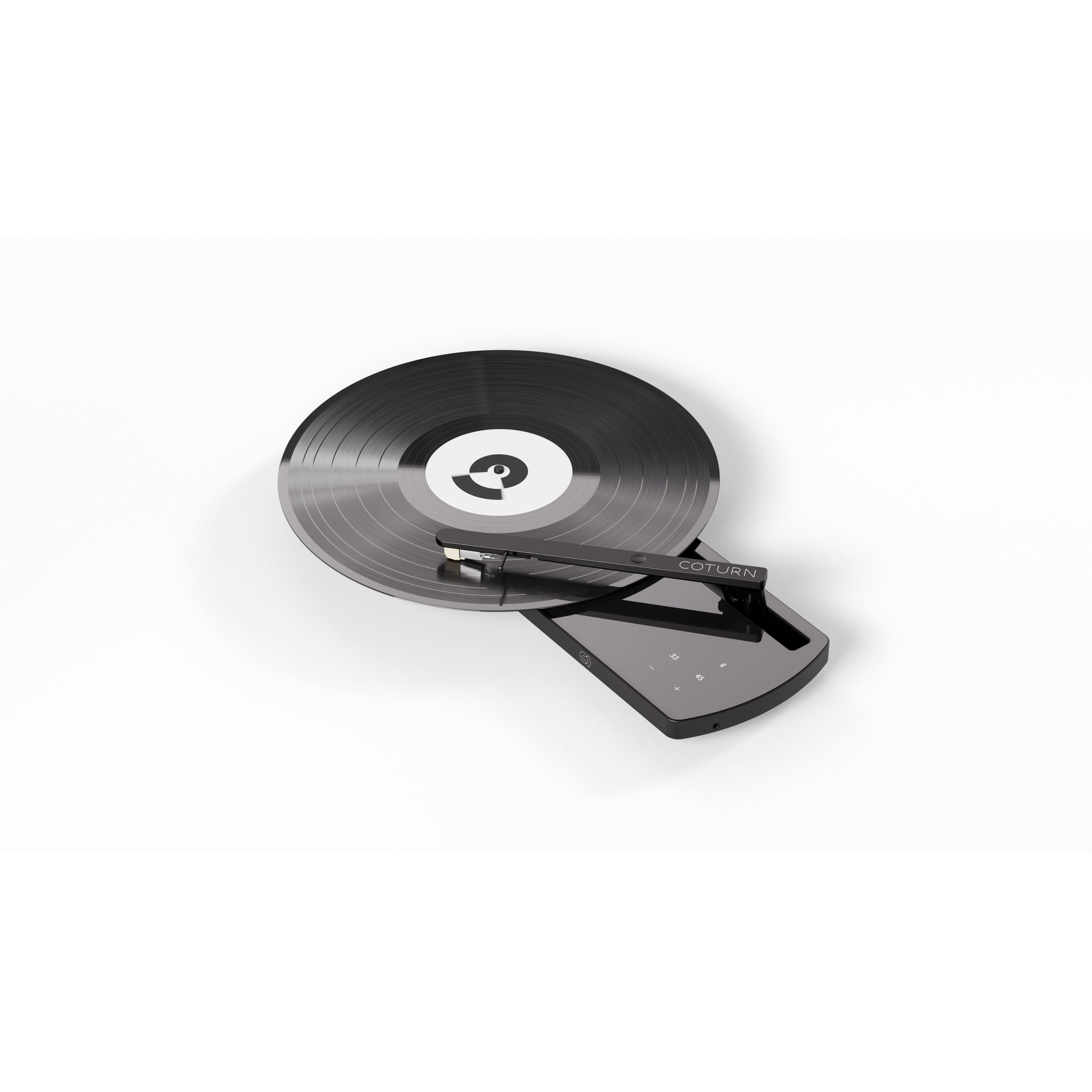 Portable Bluetooth Turntable – Coturn CT-01 Black