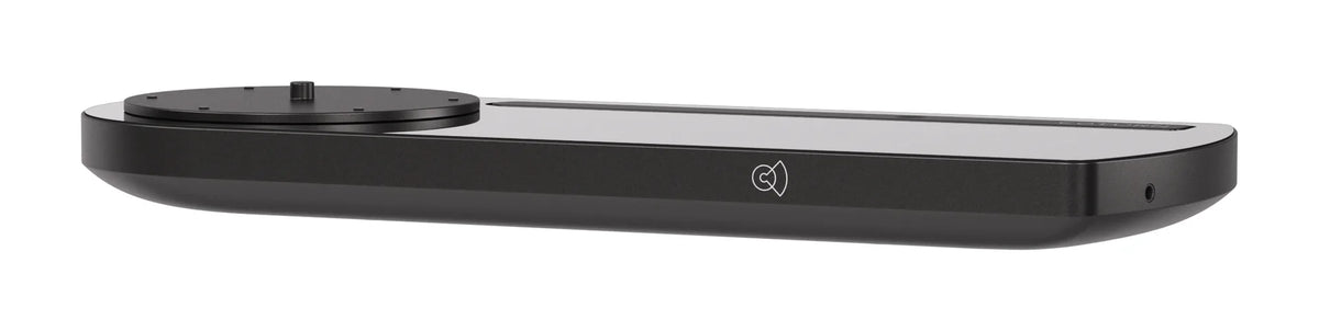 Der CT-TWO in Schwarz von der Seite, zweieinhalb Zentimeter flach