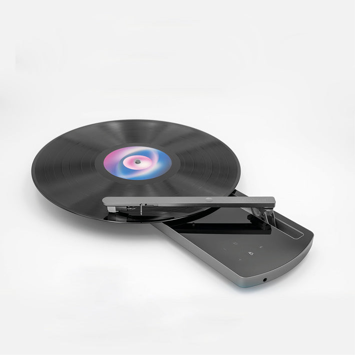 Portabler Schallplattenspieler mit Bluetooth (Portable Turntable) Coturn CT-01 grey