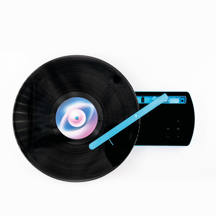 Portable Bluetooth Turntable – Coturn CT-01 Blue